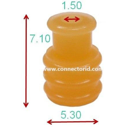 CID1005 Drop In for Sumitomo 7165-0474 Wire Seal, RS 090, Orange, Silicone