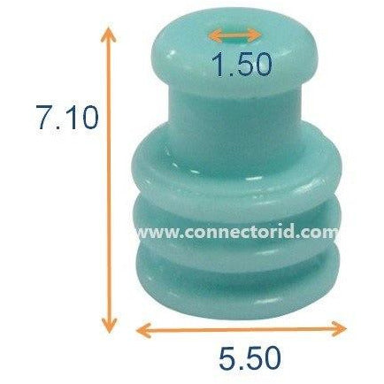 CID1307 Drop In for Sumitomo 7165-0473 Wire Seal, RS 090, Light Blue, Silicone