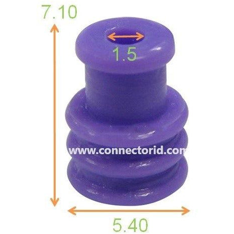 CID1299 Drop In for Sumitomo 7165-0472 Wire Seal, RS 090, Violet, Silicone