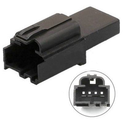 CID9040U-0.64-11 Connector 4 way Male 0.64 mm. Unsealed, Black