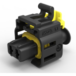 MTA 4510840 Female HP6 Sealed Connector, 2 way, Black