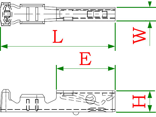 CID900B-0.64-FS1-L Terminal Direct Equivalent to JST SWPR-001T-P025