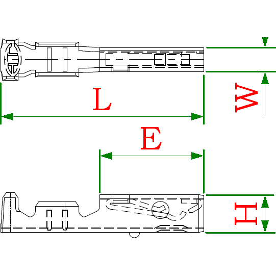 CID900B-0.64-FS1 Terminal Direct Equivalent to JST SWPR-001T-P025