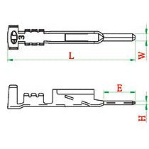 CID400-1.5-MS2 Drop In for Aptiv 12045773, Metri-Pack 150, Male Terminal, 0.5 - 0.8 mm²