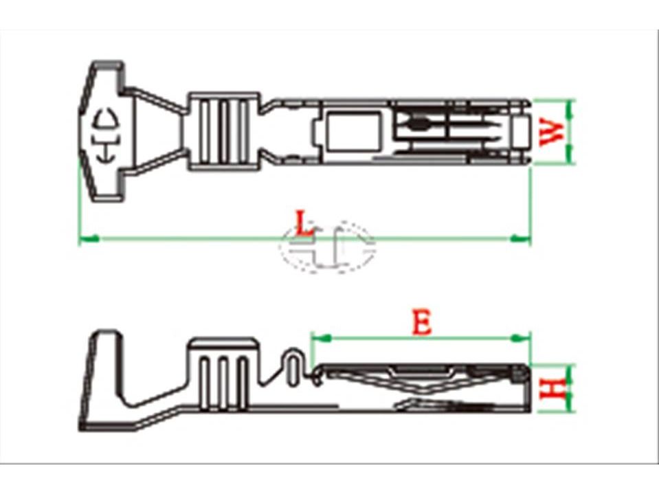 KUM MT095-63280. Female Terminal, 090 Sealed, 1.25 - 2.0 mm²