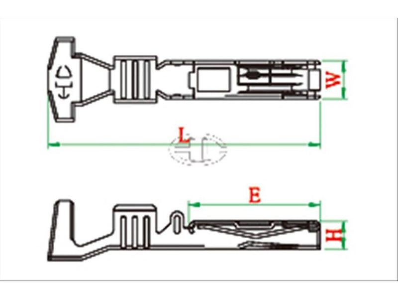 CID406-2.3-FS2 Drop In for KUM TN025-00020 Female Terminal (090) Sealed, 0.85 mm², Tin Plating
