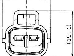 CID2020-2.3-11 Male Connector 2 Way, TS090 (2.3 mm), Sealed, Black