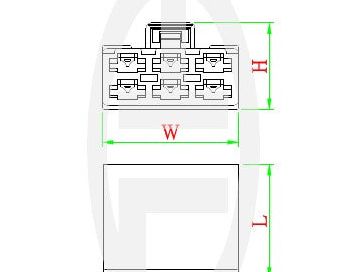 CID1060H-6.3-21 Connector, 6 way, Female, 6.3 mm, Unsealed, White