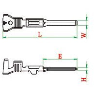 Tyco 282109-1. Male SuperSeal 1.5 Terminal, 0.75 - 1.5 mm²