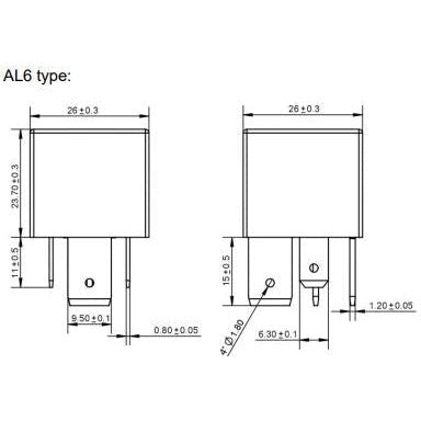 IOEC AL6-24DD1-A80, Maxi-Relay, 80A, Form 1A, 24VDC w/ Diode Suppression