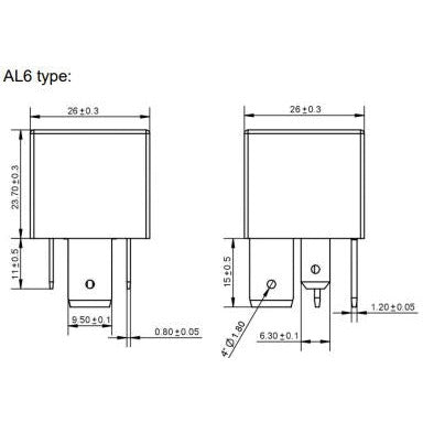 IOEC AL6-12DR-A80, Maxi-Relay, 80A, Form 1A, 12VDC w/ Resistor Suppression