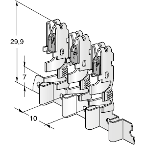 MTA 1707932 Female Bus Bar Terminal, Uni 630 Series with Clip, 2.0 - 3.0 mm²