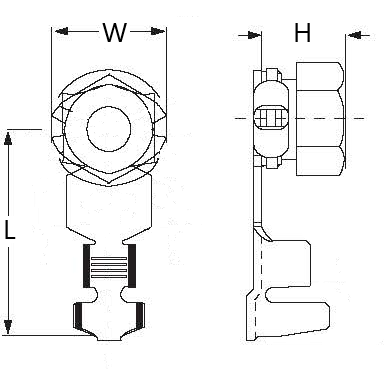 CID008-M6-CNR4 Captured Nut Ring Terminal M6