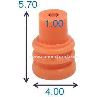 CID1393 Drop in for Sumitomo 7165-1075 Wire Seal,  HX040, Orange,  Silicone