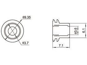 CID6100 Wire Seal, QLW 6.3 mm, Silicone, Green