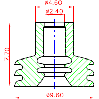 HFR HWS-0076-6 QLW Wire Seal, 6.3 series, Blue