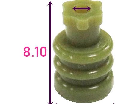 CID1028 Drop In for KUM RS220-01100 Wire Seal, 090 Series (2.3 mm), Olive Green, Silicone