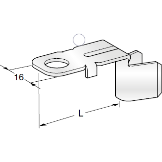 MTA 1606795 M8 (90⁰ Bend Down) Ring Terminal, 50.0 - 70.0 mm², Tin Plated