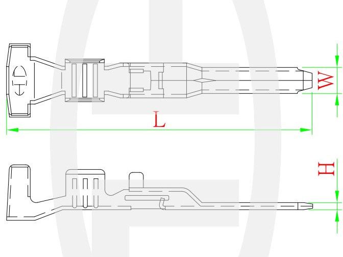 CID406-2.3-MS2 Drop In for KUM TN021-00200 Male Terminal (090) Sealed, 0.85 mm², Tin Plating