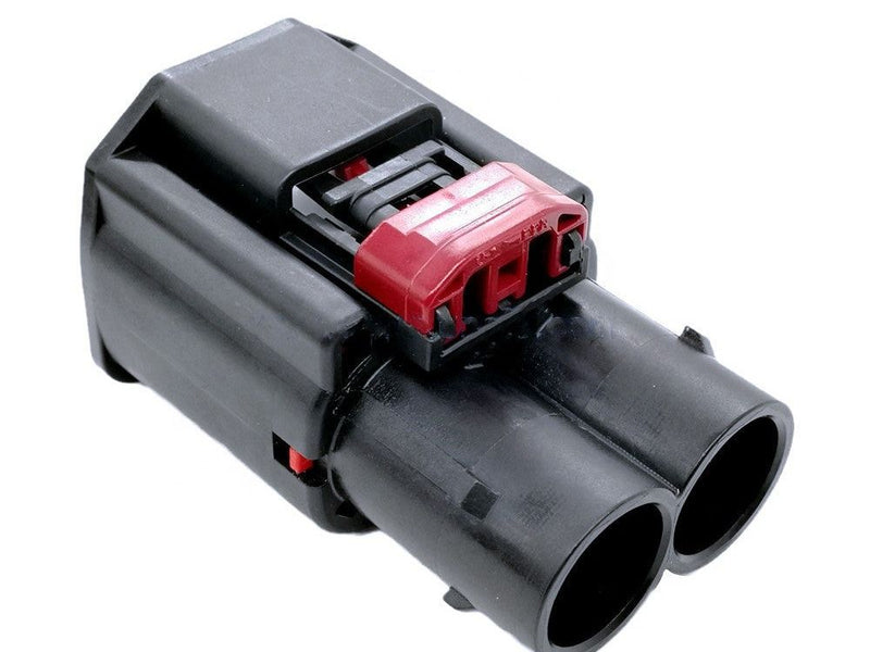 CID1025-9.5-21 Drop In Equivalent for Yazaki 7287-1990-30 Female Connector 2 Way, 9.5 mm, Sealed, Black