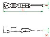 CID101-1.5-MS1 Drop In for Yazaki 7114-1305, Male Terminal, 62 Series Type Z, Sealed, 20-18 TXL, Tin Plated