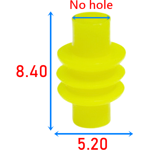 CID1041 Drop in for Furukawa RFW-W-D1 Cavity Plug, 090 Series, Yellow, Silicone
