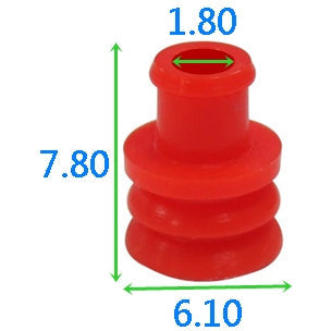 Tyco 281934-3. SuperSeal 1.5 mm Wire Seal, Red | Connector ID