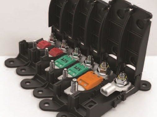 MTA 0301498 Single Modular MegaVAL Fuse Holder, Black