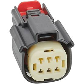 CID8060-1.5-21 Drop-In for Molex MX150 33472-0606, 6 way Female Connector, Sealed, Black