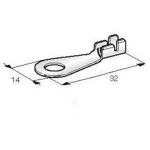MTA 1706720-L Ground Ring Terminal, M6, 1.0-2.5 mm²